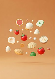 floating fresh food