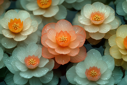 Floating Lotus Flowers