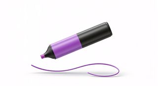 floating purple highlighter