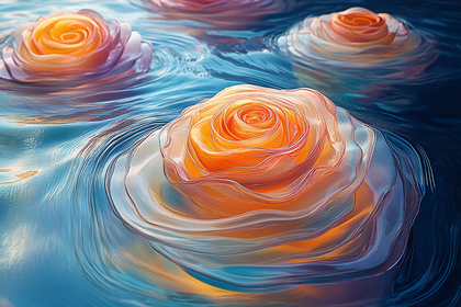 Floating Rose Petals