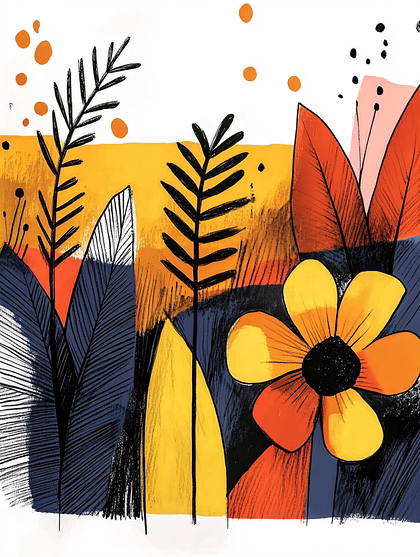 Floral Abstract Composition