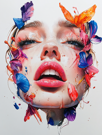 Floral Adorned Face