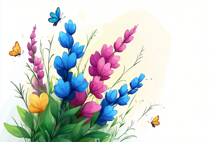 Floral And Butterfly Delight