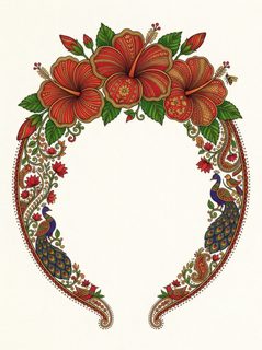Floral Peacock Border