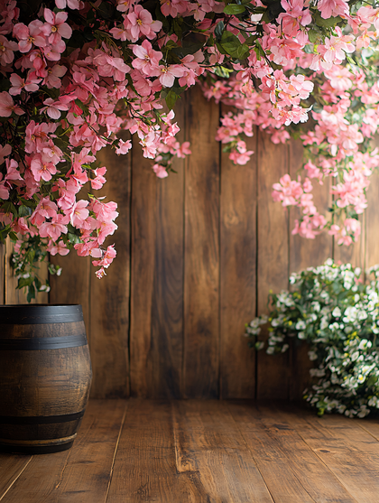 Floral Arch with Barrel