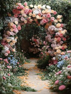 Floral Archway Garden Path