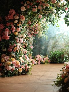 Floral Archway with Pink Roses