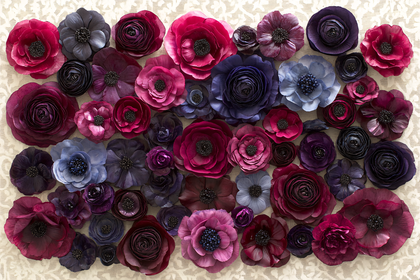Floral Arrangement in Deep Hues