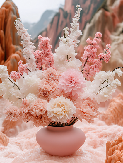 Floral Arrangement in Pink Vase