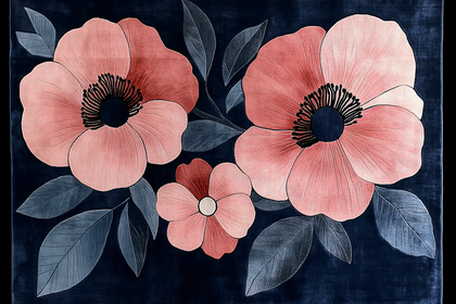 Floral Arrangement On Dark Background