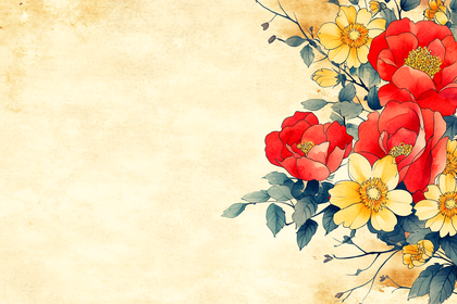 Floral Arrangement on Textured Background