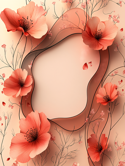 Floral Arrangement with Decorative Frame