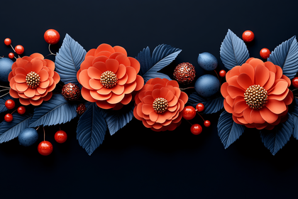 Floral Arrangement with Decorative Orbs