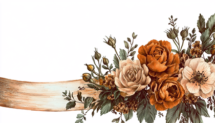 Floral Arrangement with Ribbon