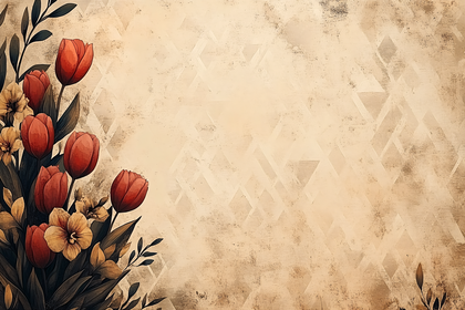 Floral Background with Tulips