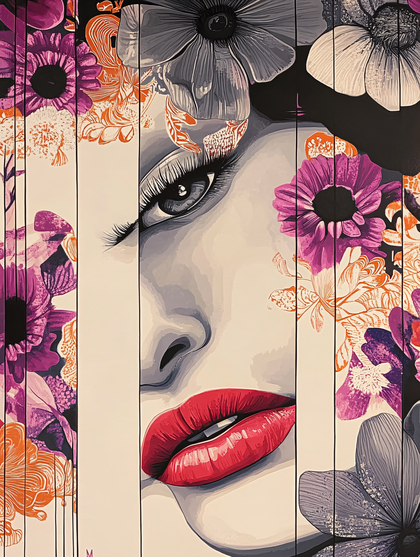 Floral Beauty Portrait