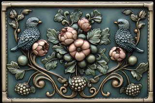 Floral Bird Relief