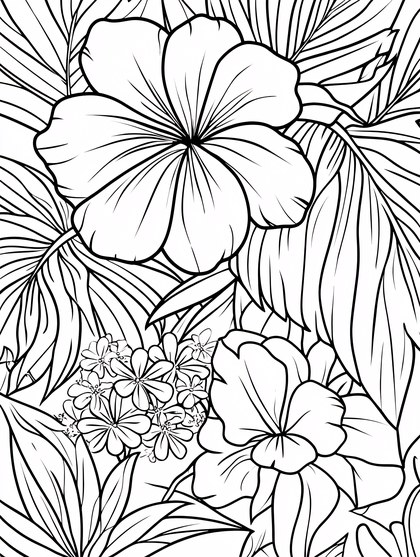 Floral Black and White Pattern