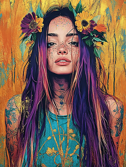 Floral Bohemian Portrait