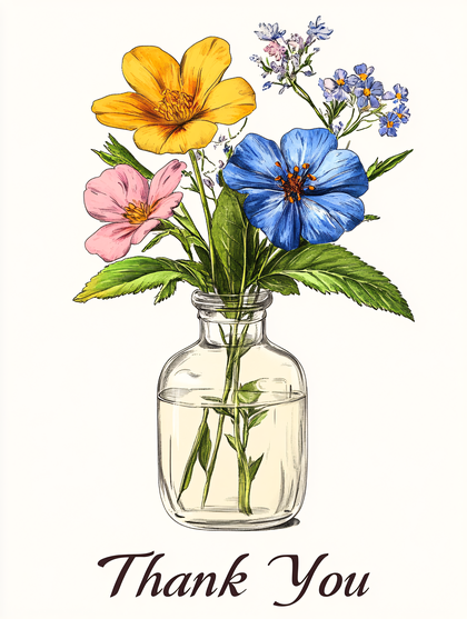 Floral Bouquet in a Vase