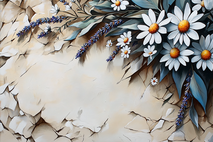 Floral Bouquet on Textured Background