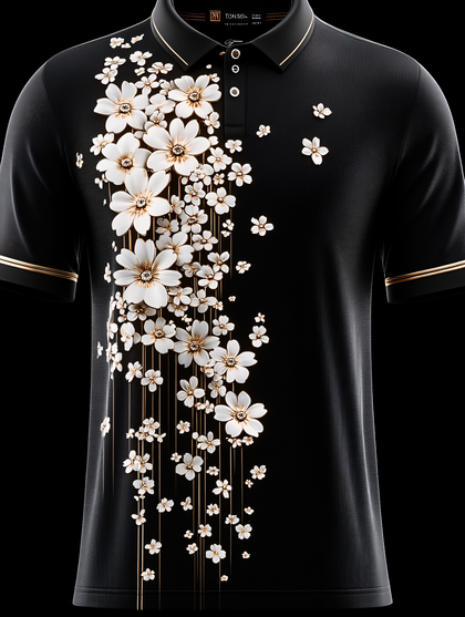 Floral Cascade Polo Shirt