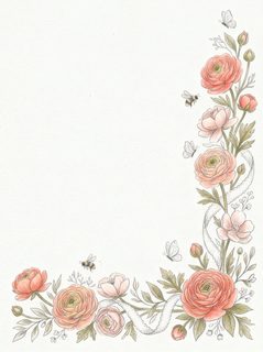 floral corner border