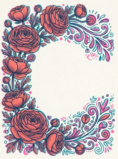 ranunculus floral frame