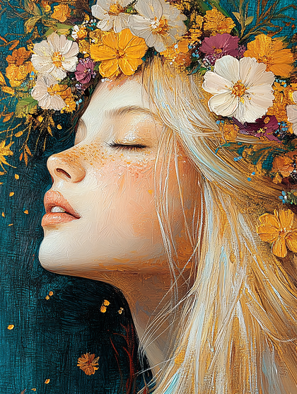 Floral Crowned Woman
