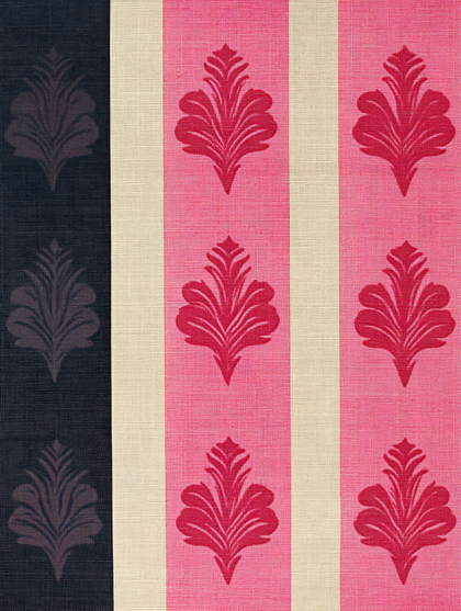 Floral Damask Stripe Fabric Pattern
