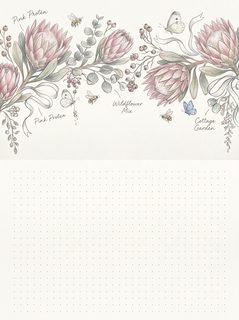 Floral Dot Grid Stationery Page Template