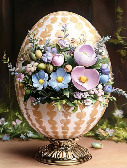 Floral Easter Egg