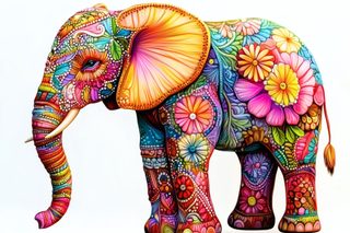 Floral Elephant Masterpiece