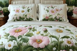 Floral Embroidered Bedding Set