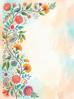 floral embroidery border