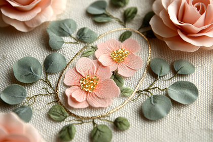 Floral Embroidery with Roses