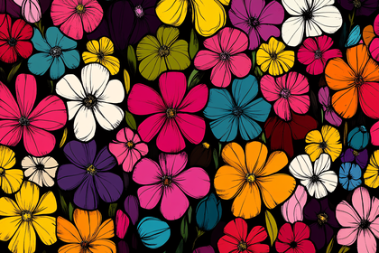 Floral Explosion Pattern