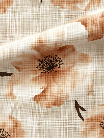Floral Fabric Close-Up