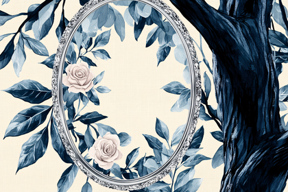 Floral Frame and Tree