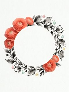 Floral Raindrop Frame