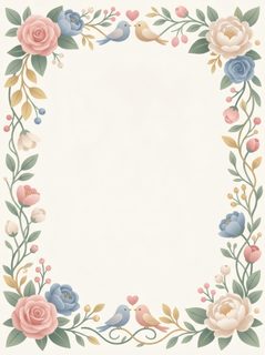 floral bird frame