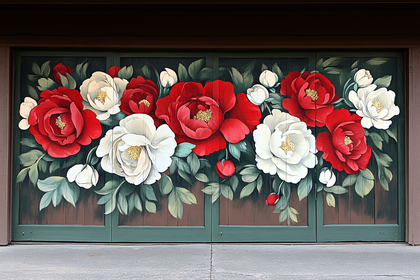 Floral Garage Door Art