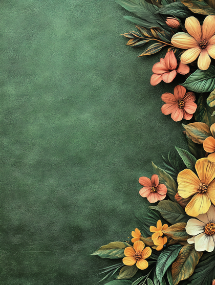 Floral Green Background