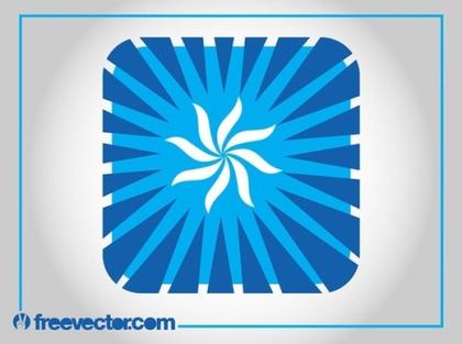 Floral Icon Design Free Vector