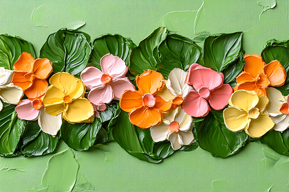 Floral Impasto Art