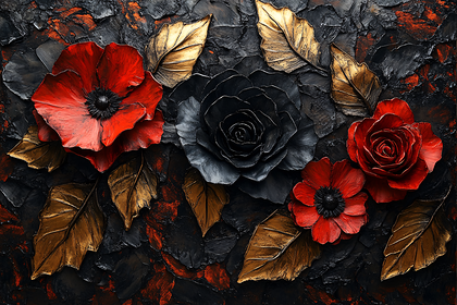 Floral Impasto Art