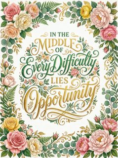 floral quote art