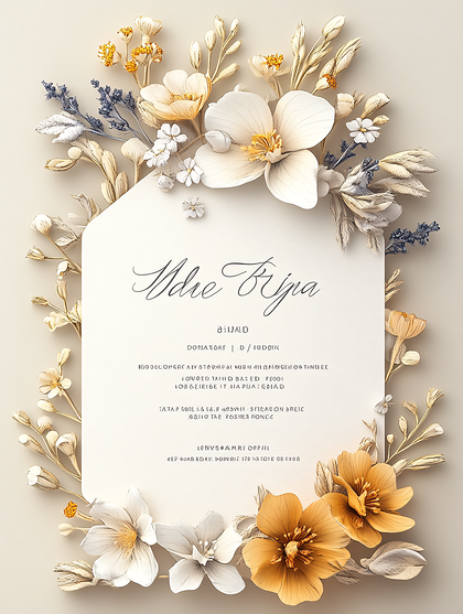 Floral Invitation Card Design