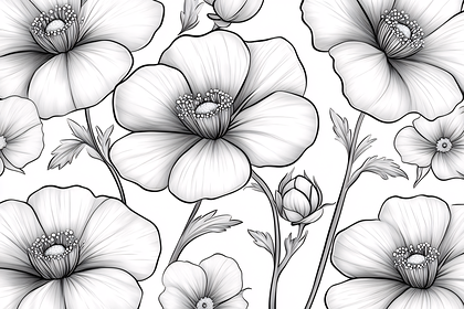 Floral Line Art