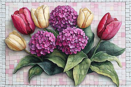 Floral Mosaic Arrangement